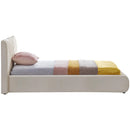  Color_Cream  Size_Twin  -- Nico Cream Velvet Upholstered Twin Bed IMAGE 5