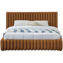  Color_Saddle  Size_King  -- Nico Saddle Velvet Upholstered King Bed IMAGE 3