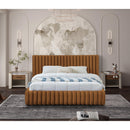  Color_Saddle  Size_Queen  -- Nico Saddle Velvet Upholstered Queen Bed IMAGE 4