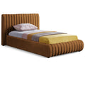  Color_Saddle Size_Twin -- Nico Saddle Velvet Upholstered Twin Bed IMAGE 1