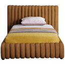  Color_Saddle  Size_Twin  -- Nico Saddle Velvet Upholstered Twin Bed IMAGE 3