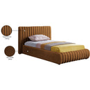 Meridian Nico Saddle Velvet Twin Bed IMAGE 8