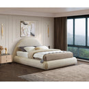  Color_Beige Size_Full -- Rudy Beige Teddy Fabric Upholstered Full Bed IMAGE 2