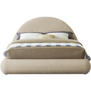  Color_Beige Size_Full -- Rudy Beige Teddy Fabric Upholstered Full Bed IMAGE 3