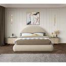  Color_Beige Size_Full -- Rudy Beige Teddy Fabric Upholstered Full Bed IMAGE 4