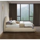 Meridian Rudy Beige Teddy Fabric Queen Bed IMAGE 6