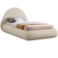  Color_Beige Size_Twin -- Meridian Rudy Upholstered Panel Bed IMAGE 1