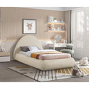 Meridian Rudy Beige Teddy Fabric Twin Bed IMAGE 2
