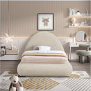 Meridian Rudy Beige Teddy Fabric Twin Bed IMAGE 4