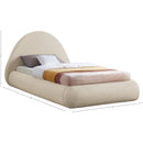  Color_Beige  Size_Twin  -- Rudy Beige Teddy Fabric Upholstered Twin Bed IMAGE 8