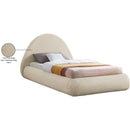  Color_Beige  Size_Twin  -- Rudy Beige Teddy Fabric Upholstered Twin Bed IMAGE 9
