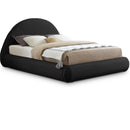  Color_Black  Size_King  -- Rudy Black Teddy Fabric Upholstered King Bed IMAGE 1