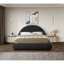  Color_Black  Size_King  -- Rudy Black Teddy Fabric Upholstered King Bed IMAGE 4