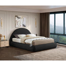  Color_Black  Size_Queen  -- Rudy Black Teddy Fabric Upholstered Queen Bed IMAGE 2
