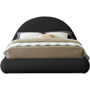  Color_Black  Size_Queen  -- Rudy Black Teddy Fabric Upholstered Queen Bed IMAGE 3