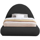 Color_Black  Size_Twin  -- Rudy Black Teddy Fabric Upholstered Twin Bed IMAGE 3
