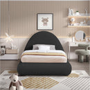  Color_Black  Size_Twin  -- Rudy Black Teddy Fabric Upholstered Twin Bed IMAGE 4