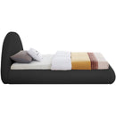  Color_Black  Size_Twin  -- Rudy Black Teddy Fabric Upholstered Twin Bed IMAGE 5