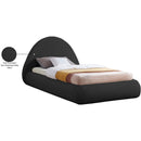  Color_Black  Size_Twin  -- Rudy Black Teddy Fabric Upholstered Twin Bed IMAGE 9