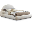  Color_Cream  Size_Full  -- Rudy Cream Teddy Fabric Upholstered Full Bed IMAGE 1