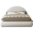  Color_Cream  Size_Full  -- Rudy Cream Teddy Fabric Upholstered Full Bed IMAGE 3