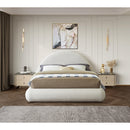  Color_Cream  Size_Full  -- Rudy Cream Teddy Fabric Upholstered Full Bed IMAGE 4