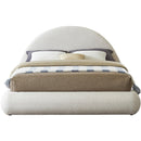 Meridian Rudy Cream Teddy Fabric King Bed IMAGE 3