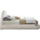 Meridian Rudy Cream Teddy Fabric King Bed IMAGE 5
