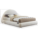  Color_Cream  Size_Queen  -- Rudy Cream Teddy Fabric Upholstered Queen Bed IMAGE 11