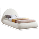  Color_Cream  Size_Twin  -- Rudy Cream Teddy Fabric Upholstered Twin Bed IMAGE 8