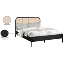  Color_Black Size_Full -- Siena Black Ash Wood And Natural Cane Full Bed IMAGE 9