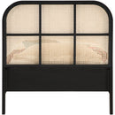  Color_Black  Size_Twin  -- Siena Black Ash Wood And Natural Cane Twin Bed IMAGE 5