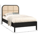  Color_Black  Size_Twin  -- Siena Black Ash Wood And Natural Cane Twin Bed IMAGE 8