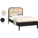  Color_Black  Size_Twin  -- Siena Black Ash Wood And Natural Cane Twin Bed IMAGE 9
