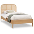  Color_Natural Size_Twin -- Siena Natural Ash Wood And Natural Cane Twin Bed IMAGE 1