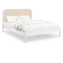  Color_White  Size_King  -- Siena White Ash Wood And Natural Cane King Bed IMAGE 1