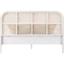 Color_White  Size_King  -- Siena White Ash Wood And Natural Cane King Bed IMAGE 5
