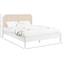  Color_White  Size_King  -- Siena White Ash Wood And Natural Cane King Bed IMAGE 8