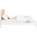  Color_White  Size_Queen  -- Siena White Ash Wood And Natural Cane Queen Bed IMAGE 4