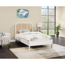  Color_White  Size_Twin  -- Siena White Ash Wood And Natural Cane Twin Bed IMAGE 2