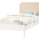  Color_White  Size_Twin  -- Siena White Ash Wood And Natural Cane Twin Bed IMAGE 6