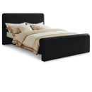 Meridian Sloan Black Velvet Full Bed (3 Boxes) IMAGE 1