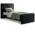 Color_Black Size_Twin -- Meridian Sloan Upholstered Panel Bed IMAGE 1
