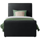  Color_Black  Size_Twin  -- Sloan Black Velvet Upholstered Twin Bed IMAGE 3