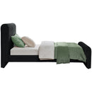  Color_Black  Size_Twin  -- Sloan Black Velvet Upholstered Twin Bed IMAGE 5