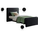  Color_Black  Size_Twin  -- Sloan Black Velvet Upholstered Twin Bed IMAGE 8
