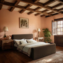  Color_Brown  Size_Full  -- Sloan Brown Velvet Upholstered Full Bed IMAGE 2