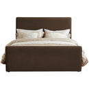  Color_Brown  Size_Queen  -- Sloan Brown Velvet Upholstered Queen Bed IMAGE 3