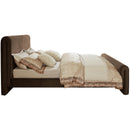  Color_Brown  Size_Queen  -- Sloan Brown Velvet Upholstered Queen Bed IMAGE 5