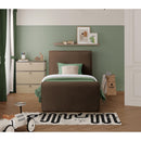  Color_Brown  Size_Twin  -- Sloan Brown Velvet Upholstered Twin Bed IMAGE 4